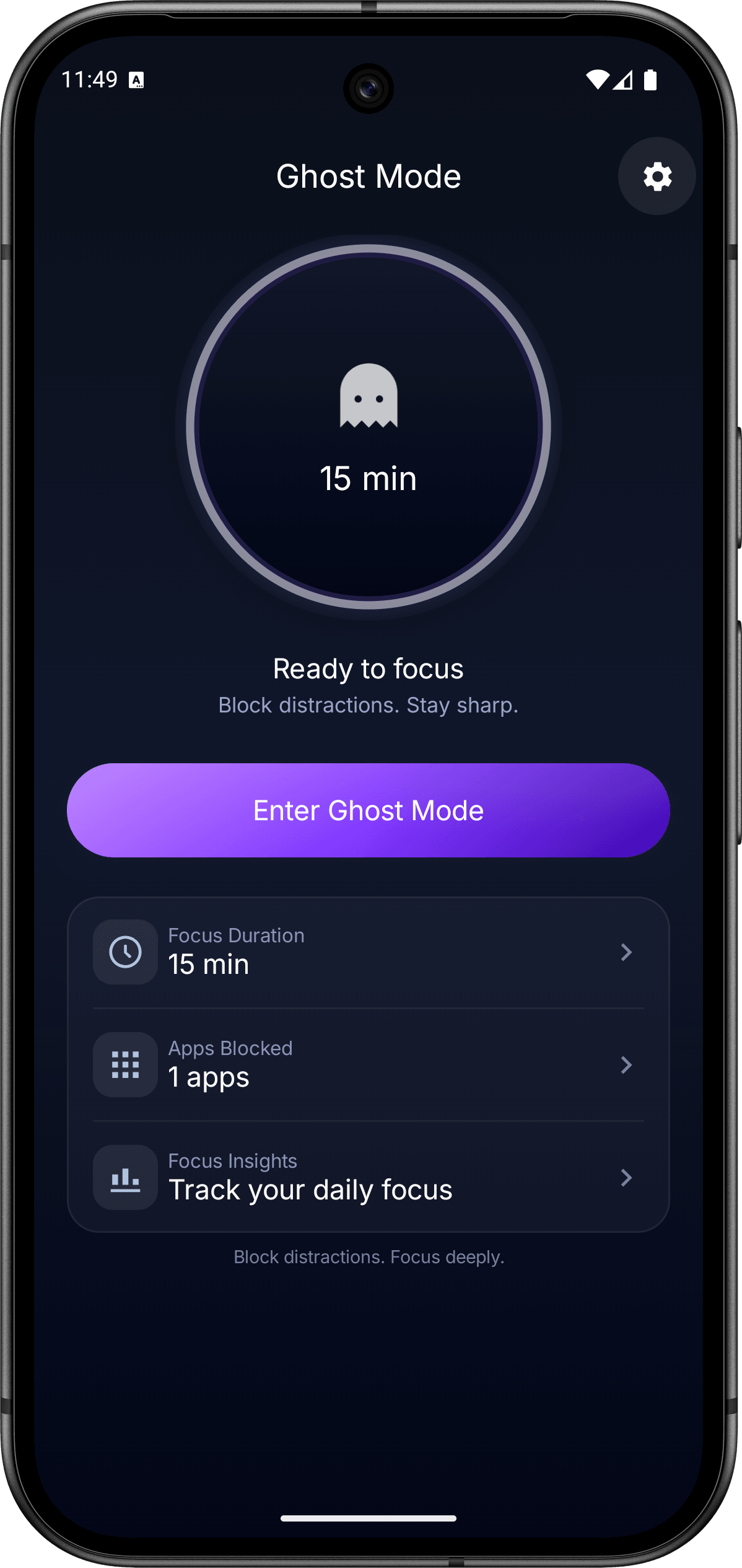Ghost Mode app screenshot